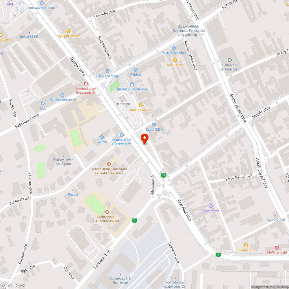 Hibás Citylight bejelentés helye