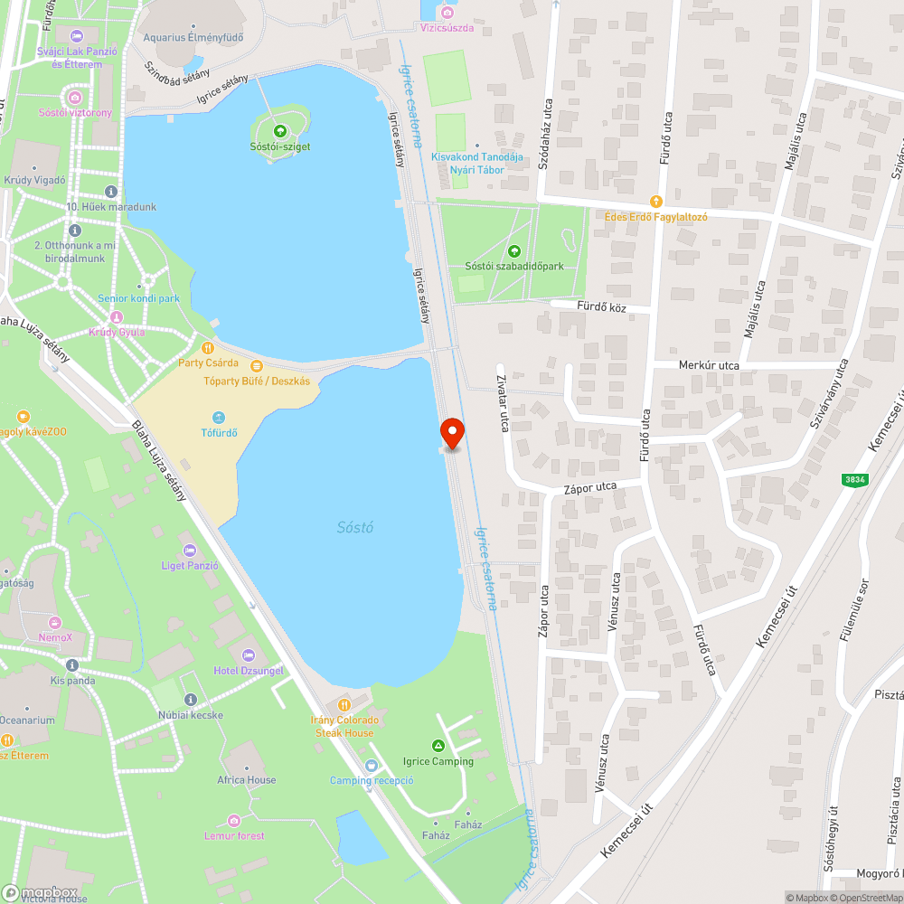 Megrongált szaletli bejelentés helye