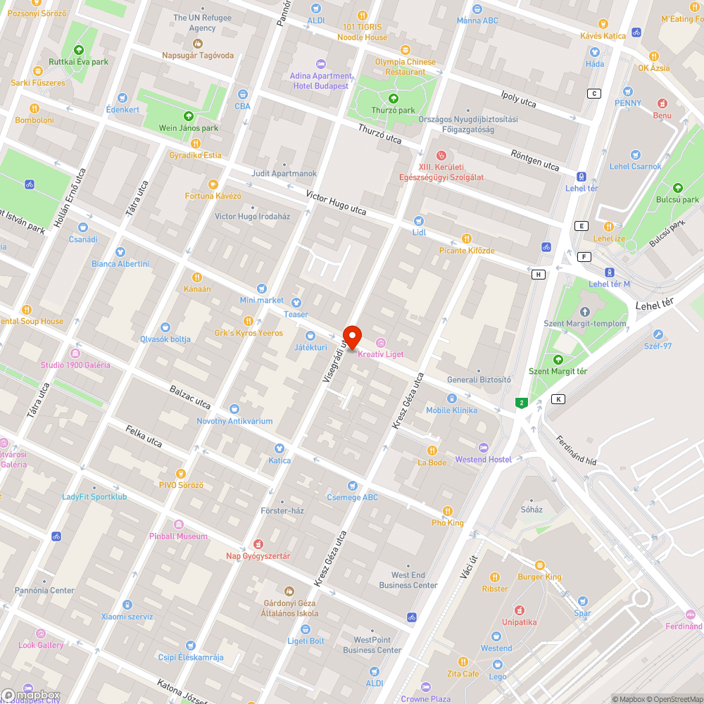 Baleset során kidöntött tábla bejelentés helye