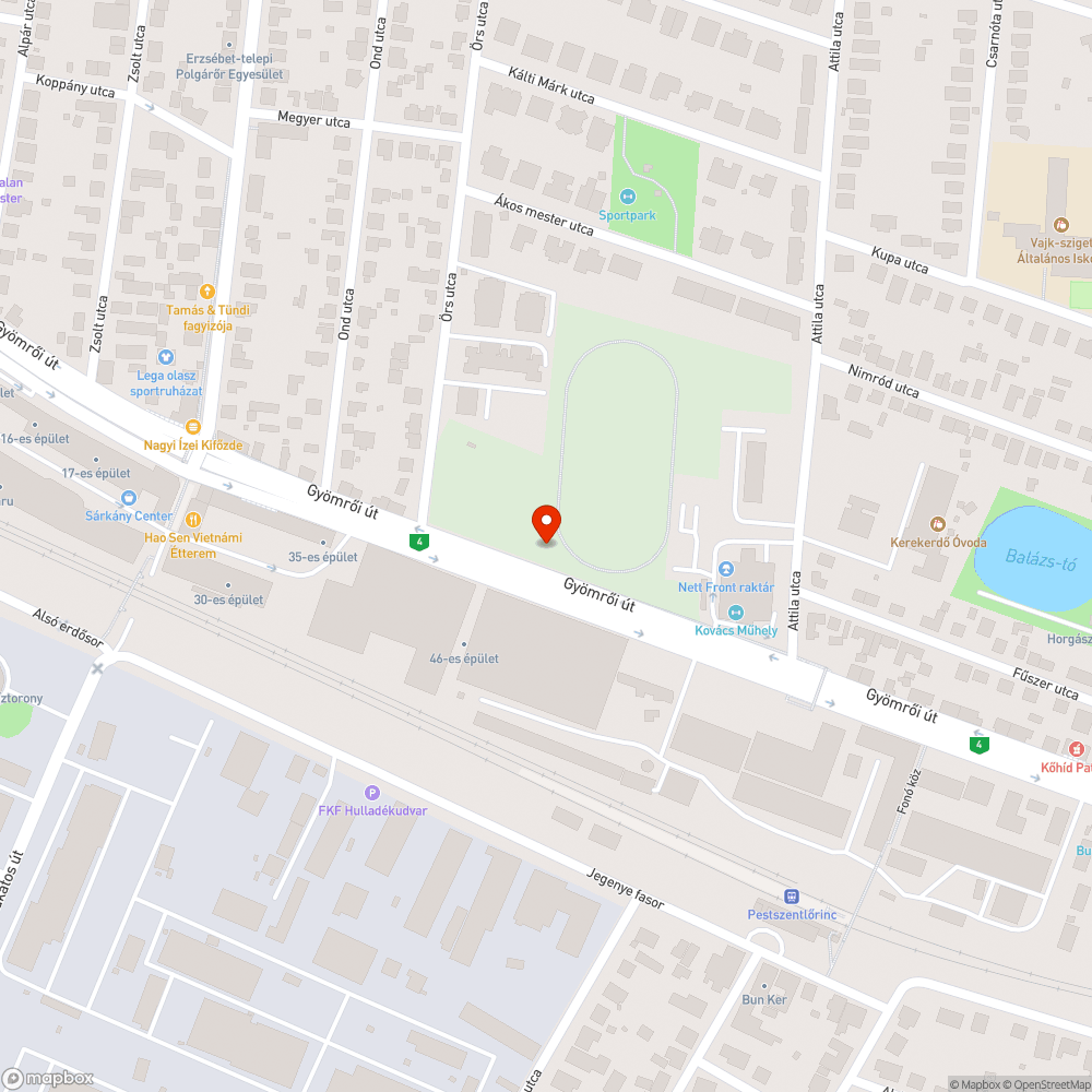 Járhatatlan járda bejelentés helye