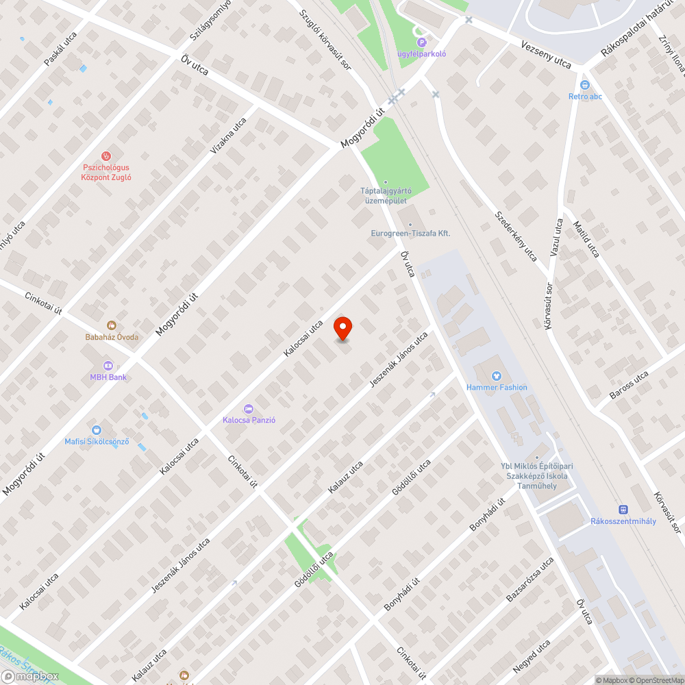 Beszakadt útfelület bejelentés helye