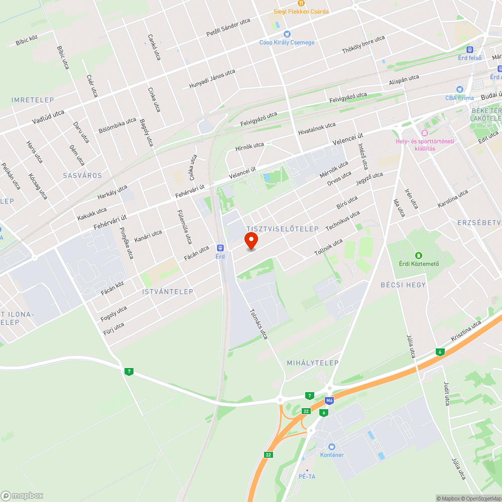 Bíró utca áldatlan állapotok, martaszfal útburkolat bejelentés helye