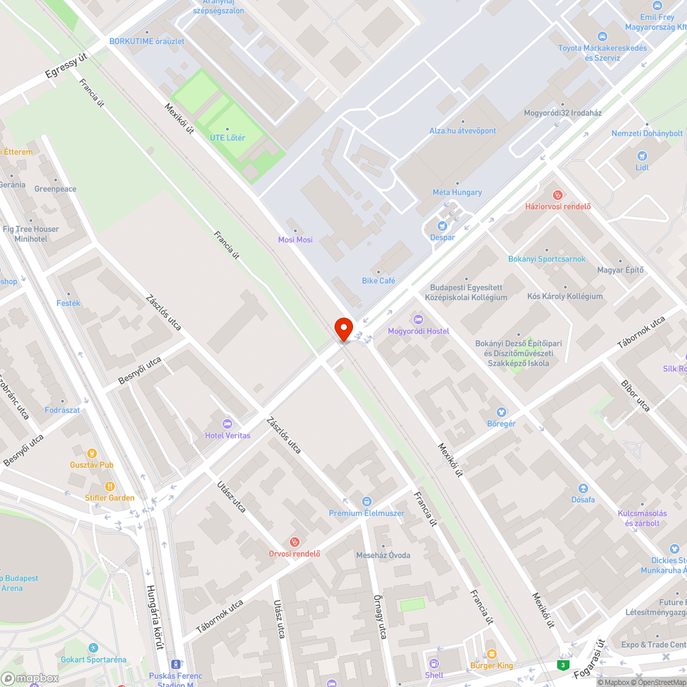 Rendszám nélküli Audi bejelentés helye