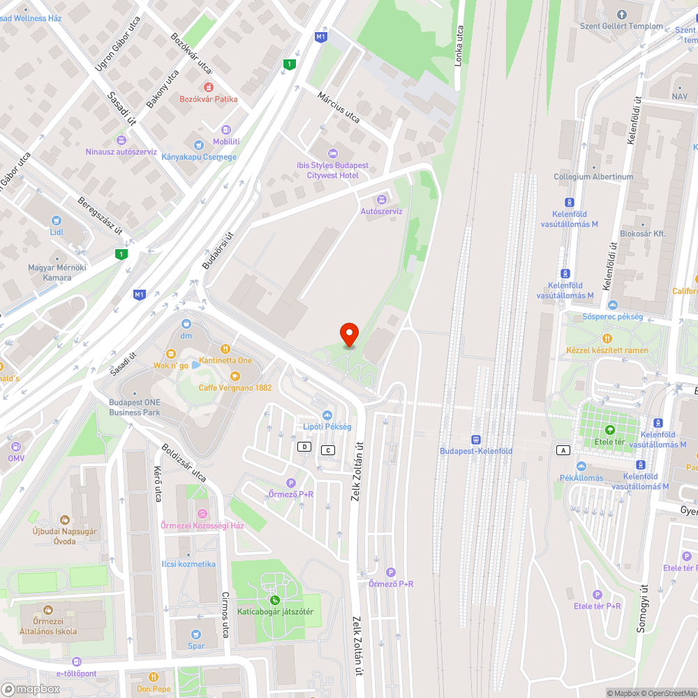 Kelenföld régi aluljáró fűnyírás bejelentés helye