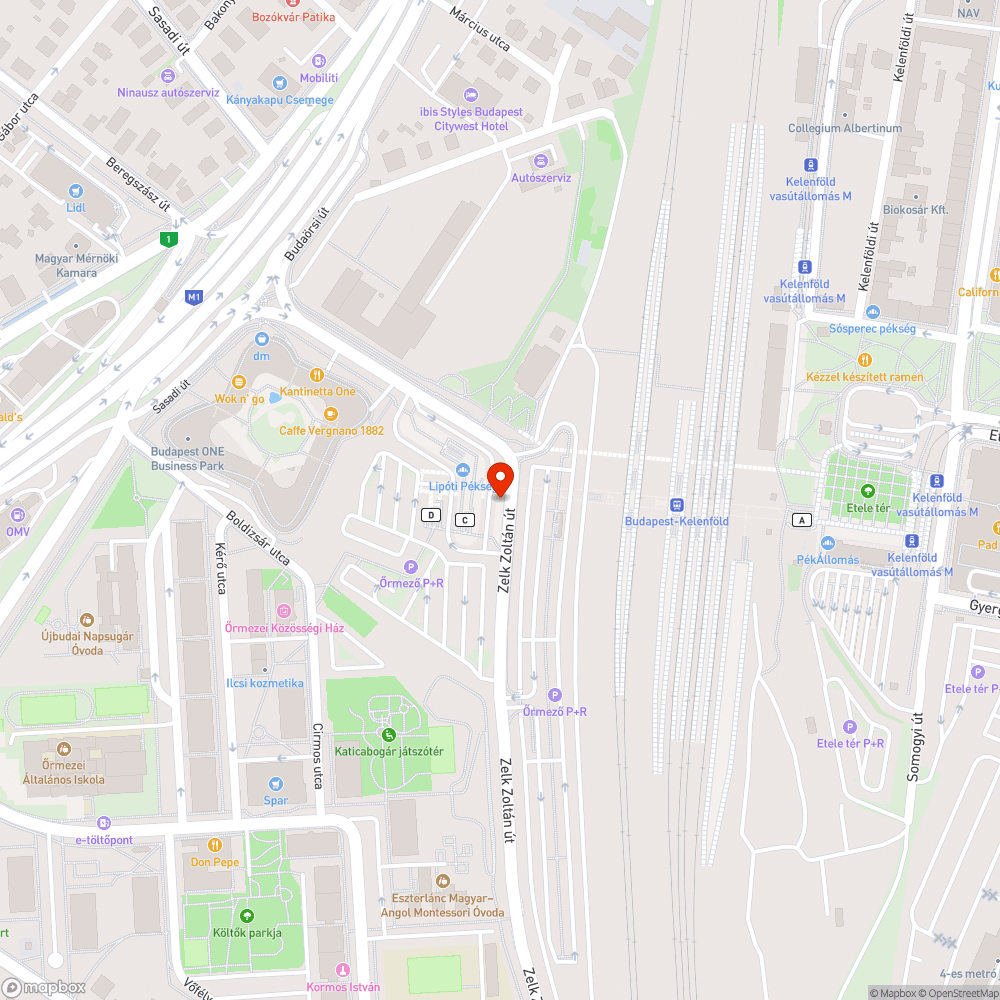 Dézsás fák Kelenföld vasútállomáson bejelentés helye