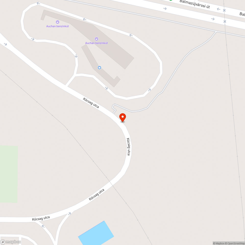 Kátyú bejelentés helye