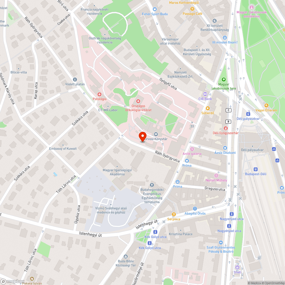 Mély kátyú bejelentés helye