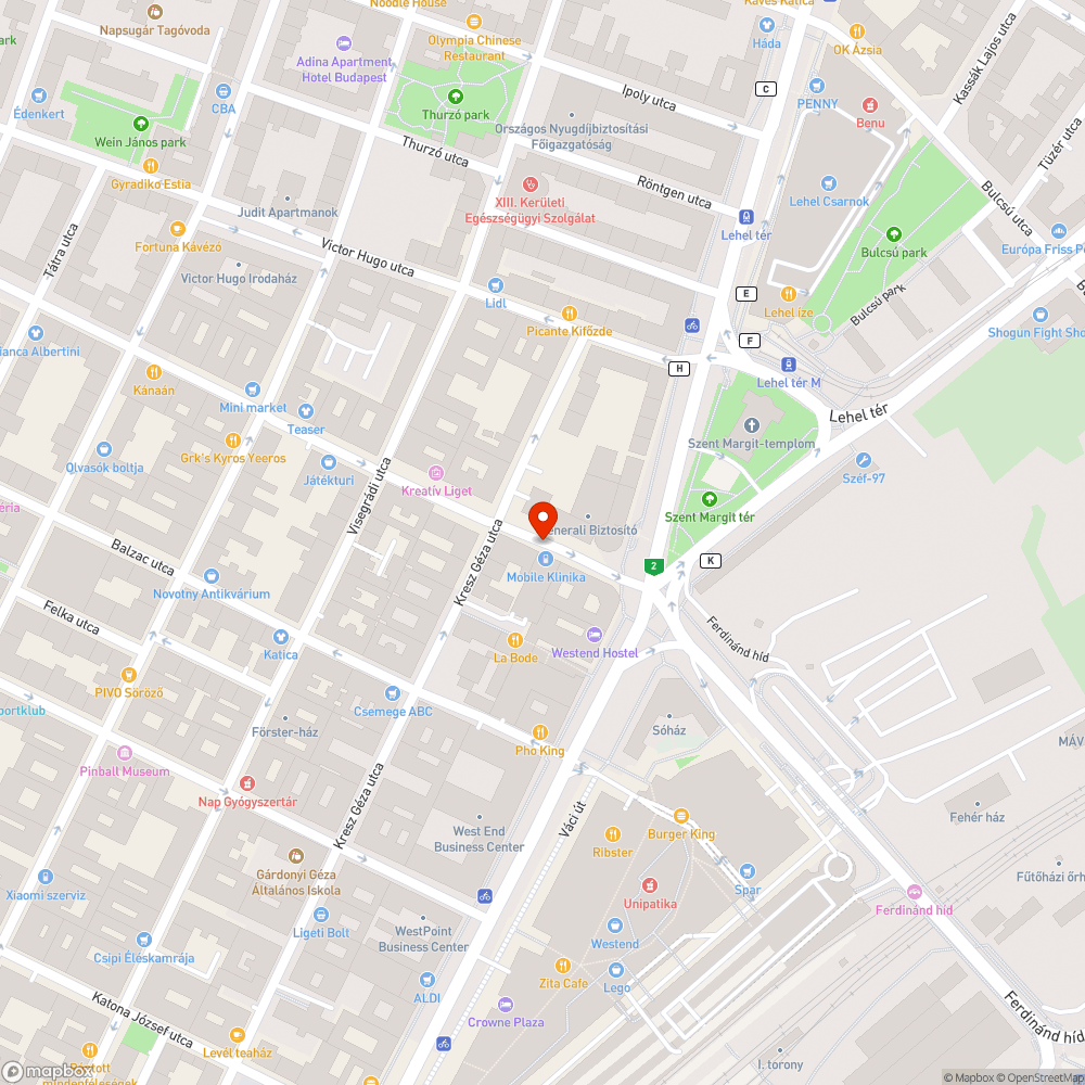 Kátyús útszakasz bejelentés helye