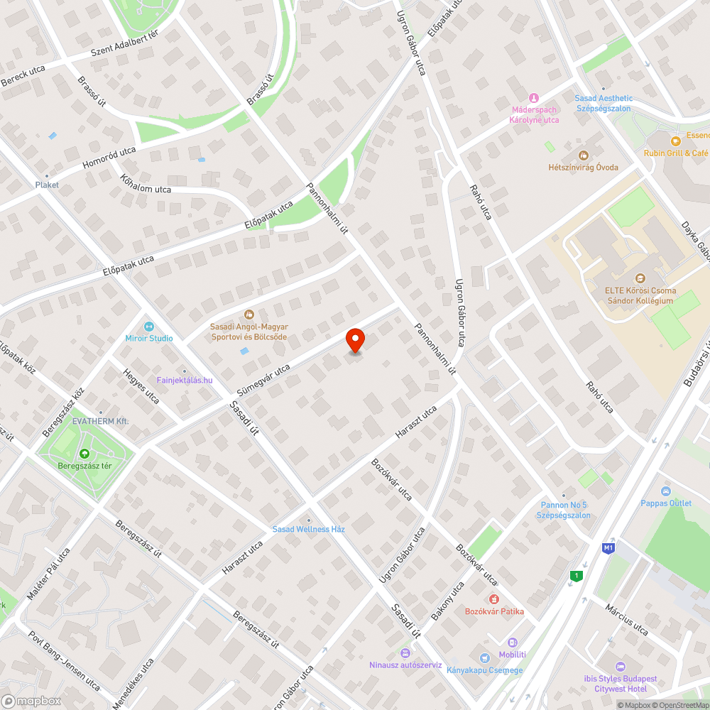 Sümegvár utca bemélyedés bejelentés helye