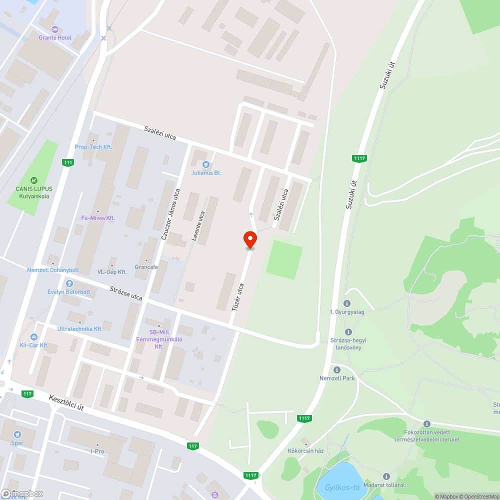 Közterületen hagyott autó bejelentés helye