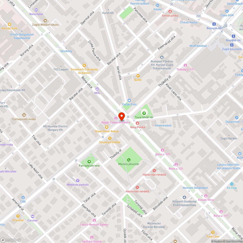 Megsüllyedt aszfalt bejelentés helye