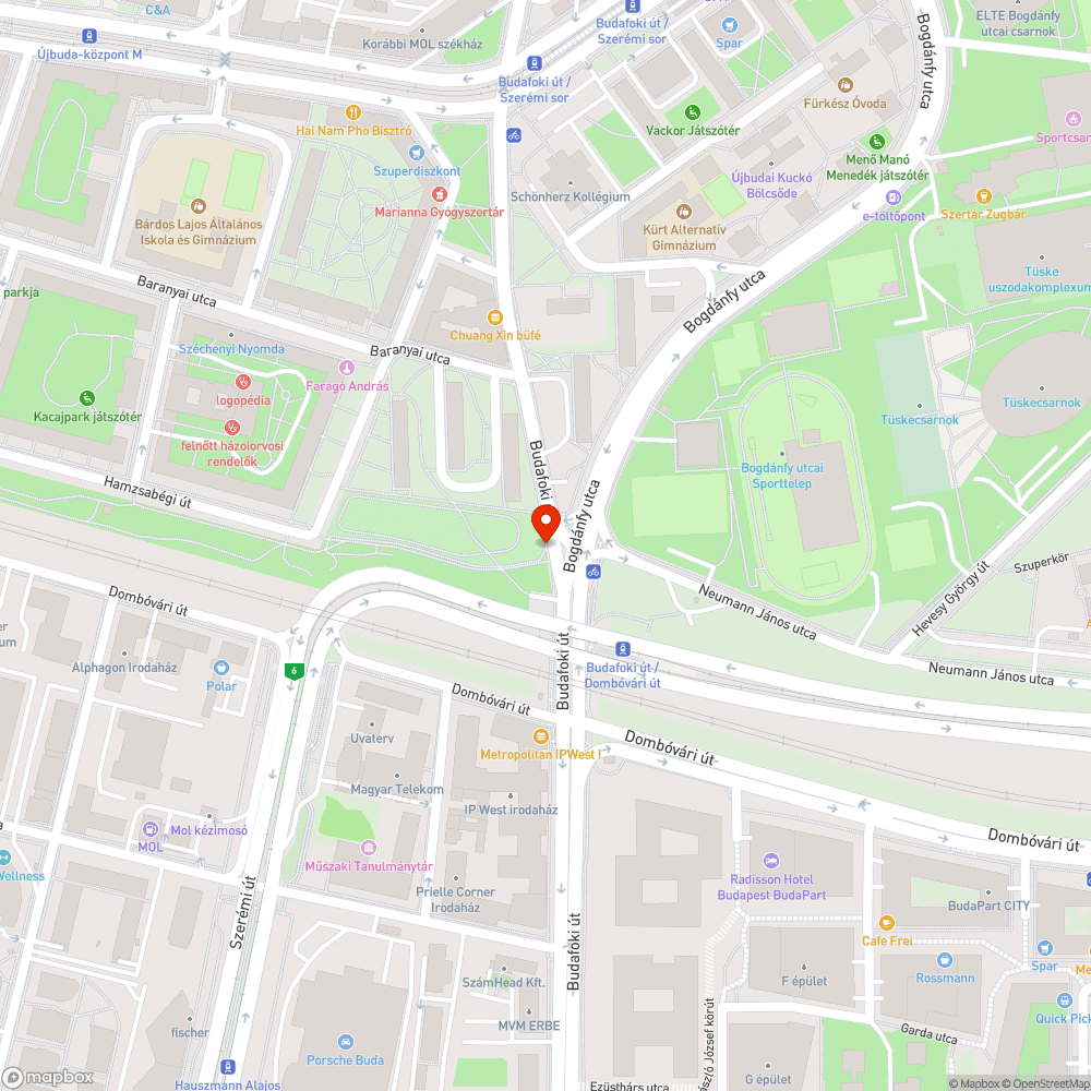 Rozsdás, hiányos aknafedlap - Budafoki út bejelentés helye