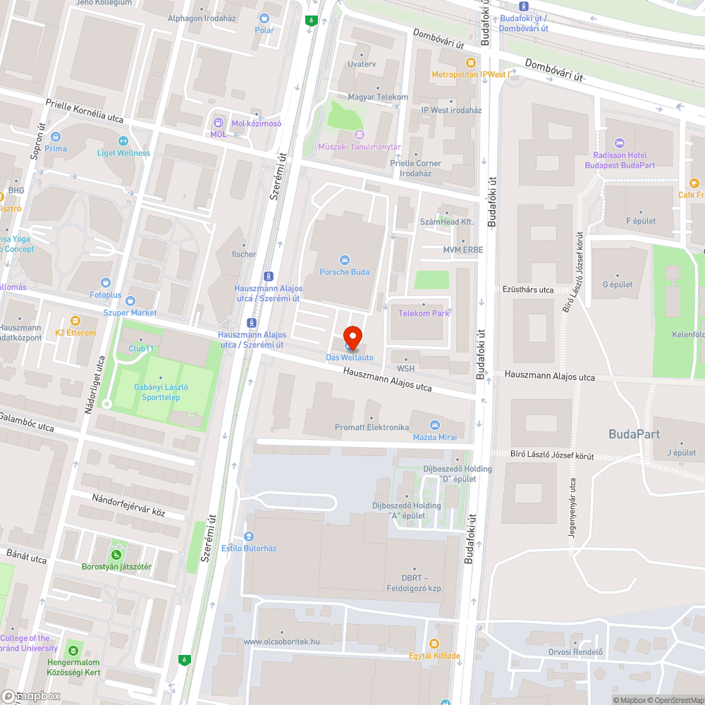 Hauszmann Alajos utcai roncstelep bejelentés helye