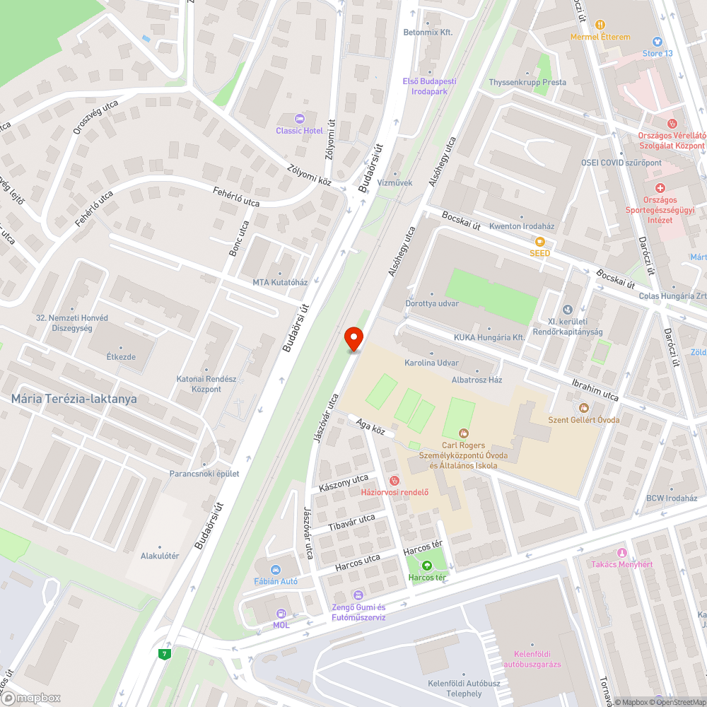 A gaztól járhatatlan járda bejelentés helye