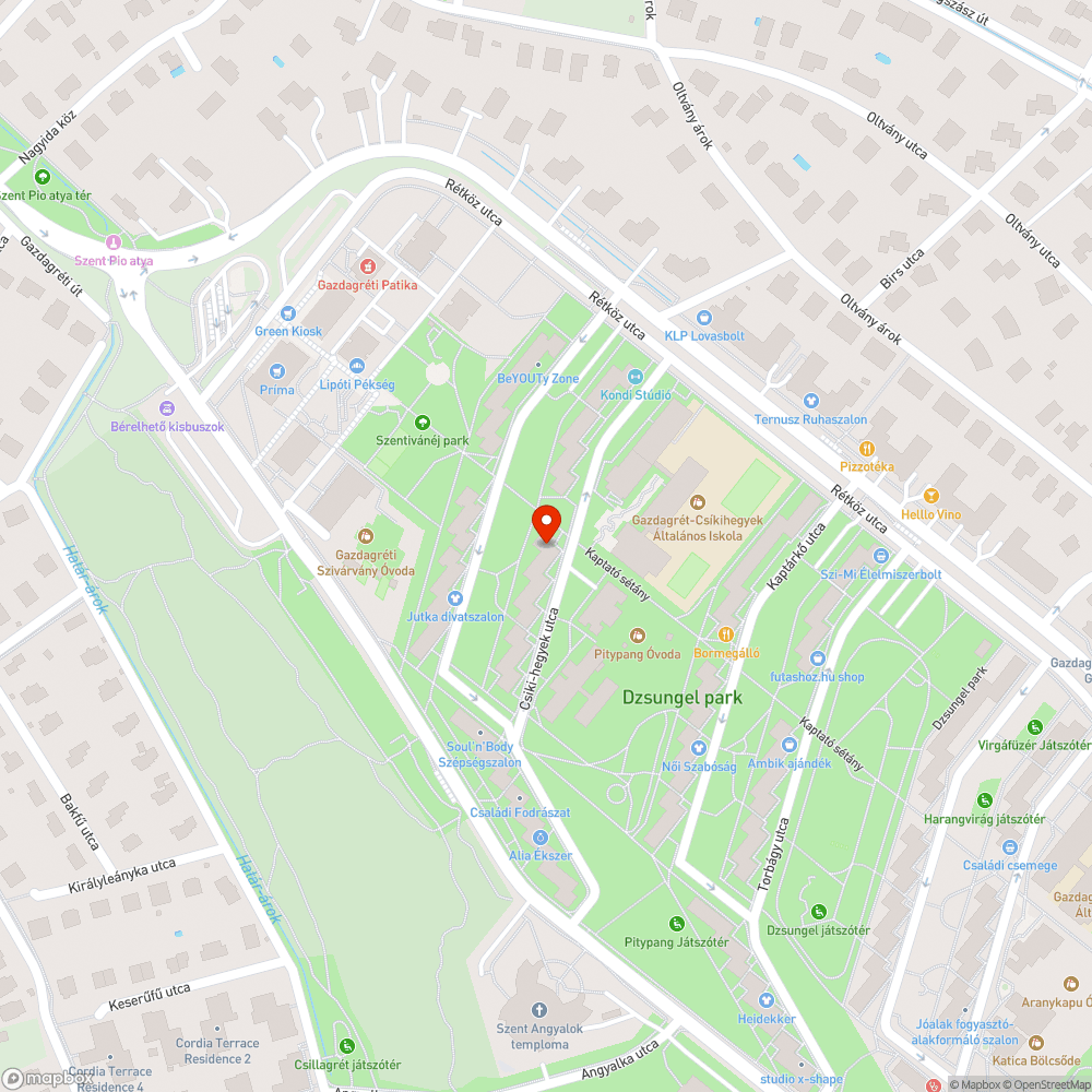 Csikihegyek - Kaptató parkolás bejelentés helye