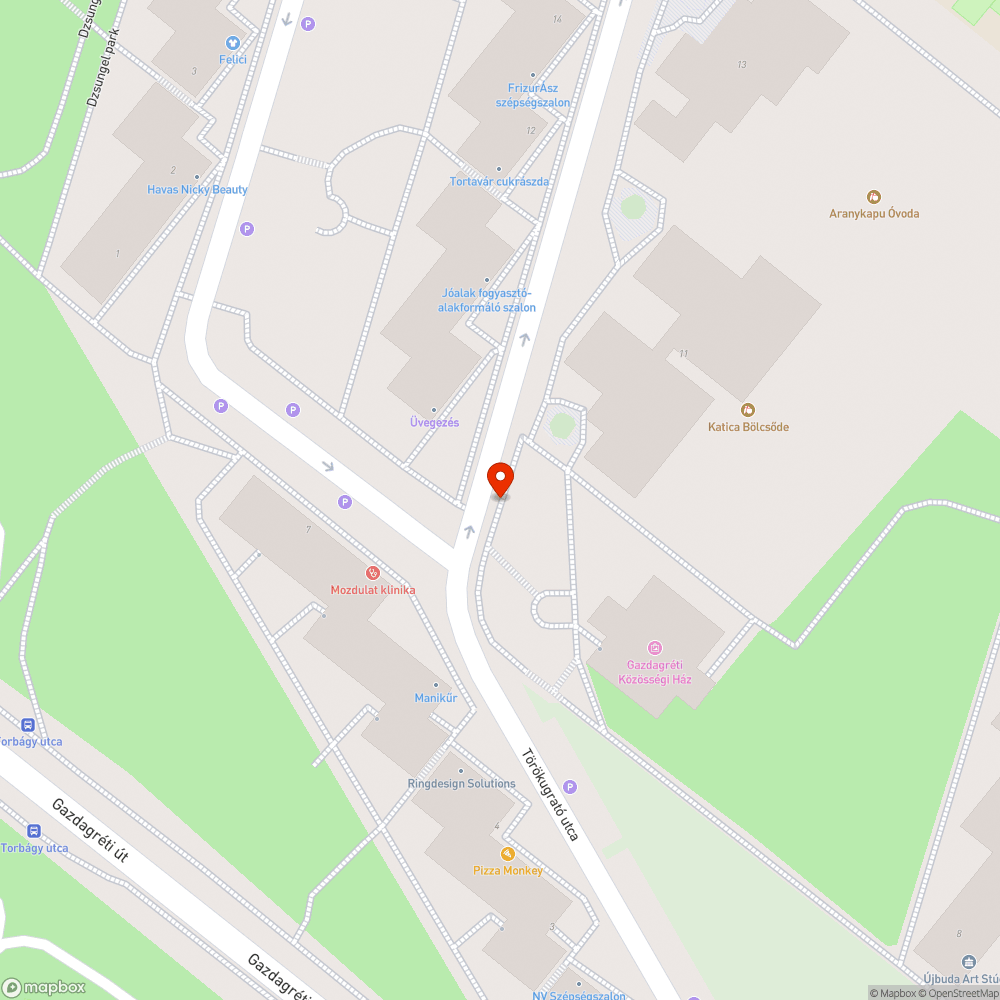 Gazdagréti közösségi ház akácfán szemét bejelentés helye