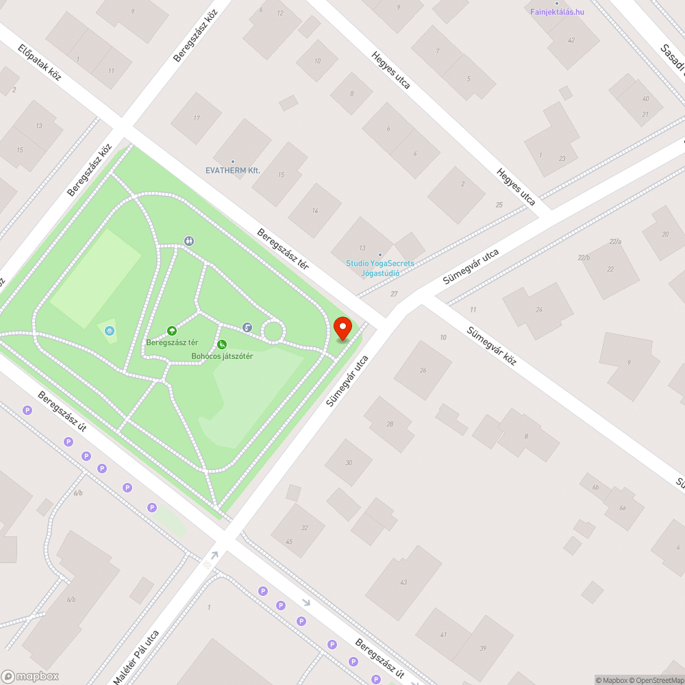 Két zsák szemét Beregszász tér bejelentés helye