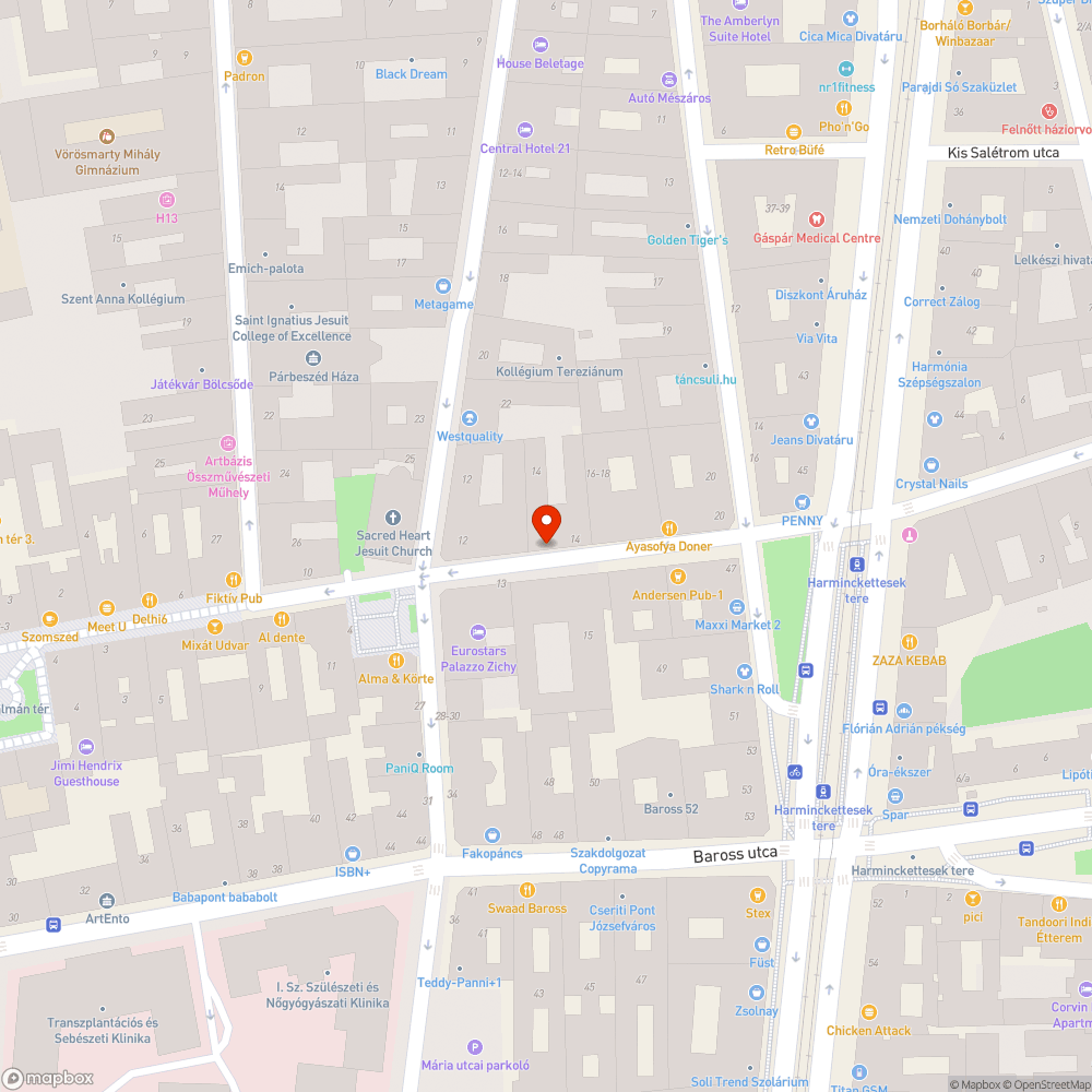 Krúdy utca járda bejelentés helye