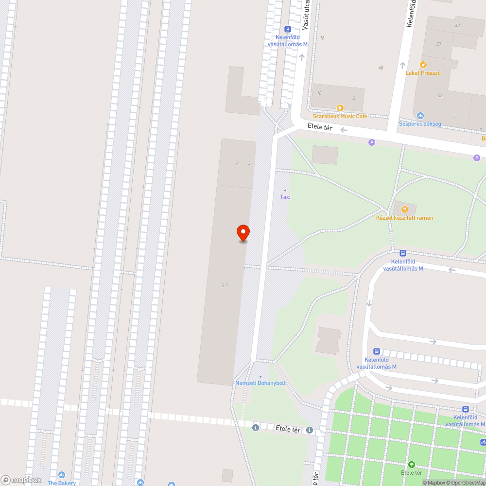 Kelenföld vasútállomás épület karók bejelentés helye