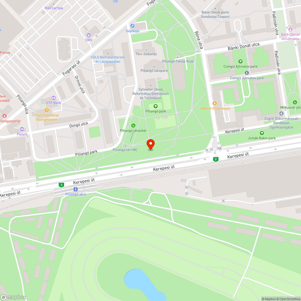 Kidőlt fa bejelentés helye