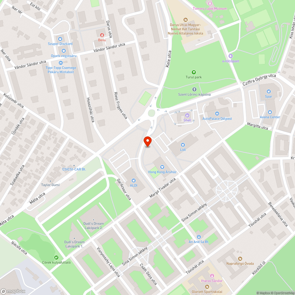 Összefirkált megállóhely bejelentés helye