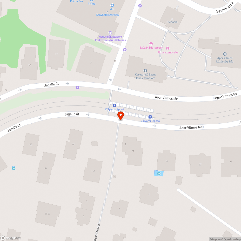 Zólyomi lépcső KRESZ tábla bejelentés helye