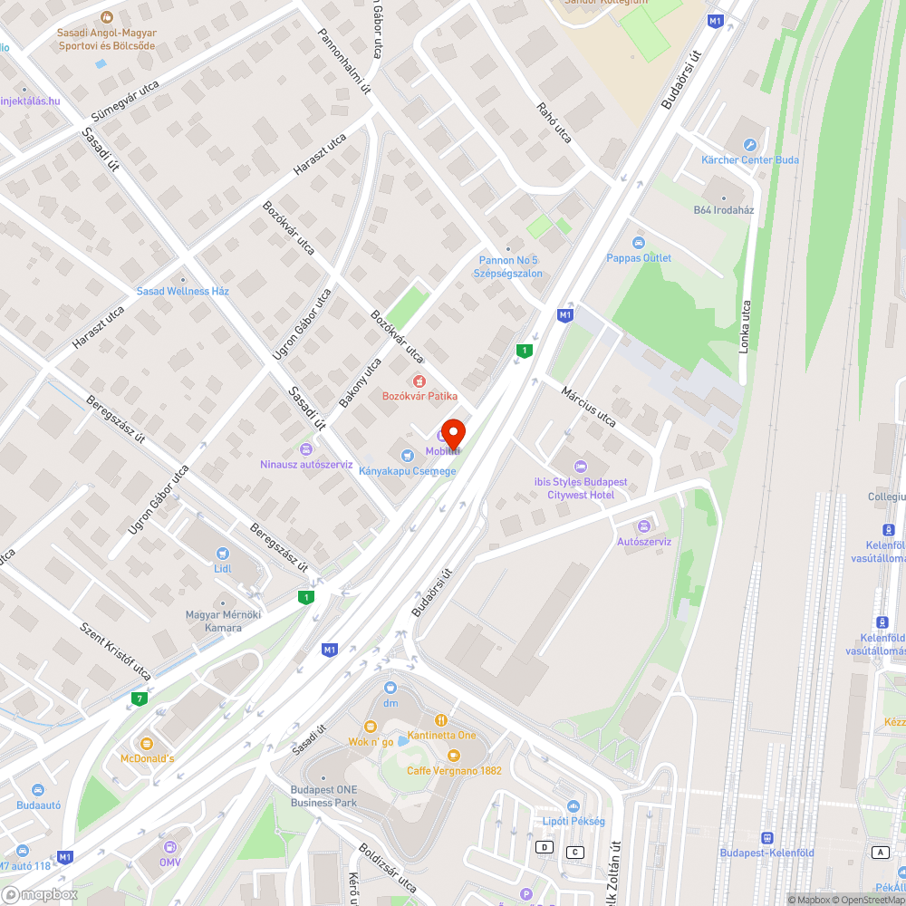 Elhagyott jármű bejelentés helye