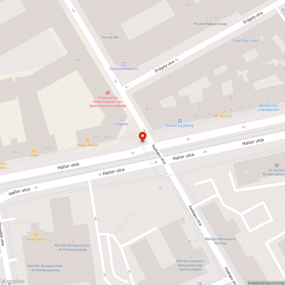 Építési törmelék a parkban bejelentés helye