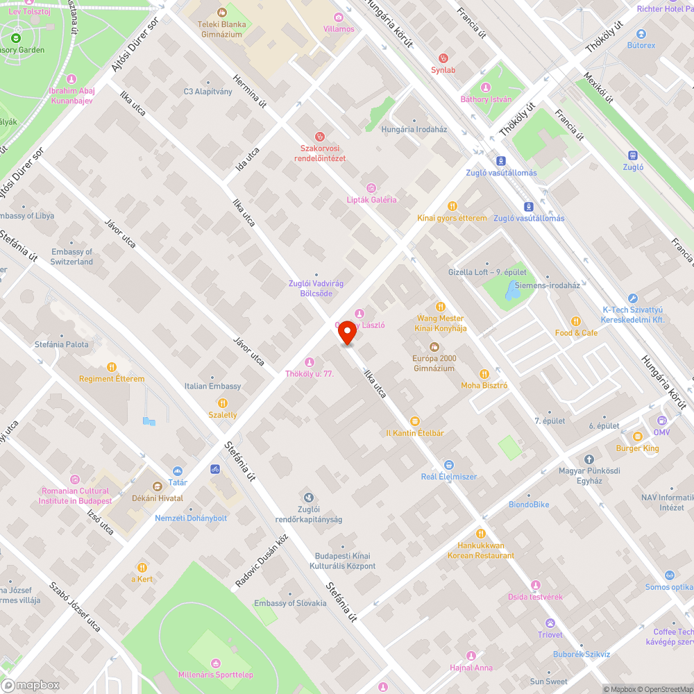 Kidőlt fa bejelentés helye