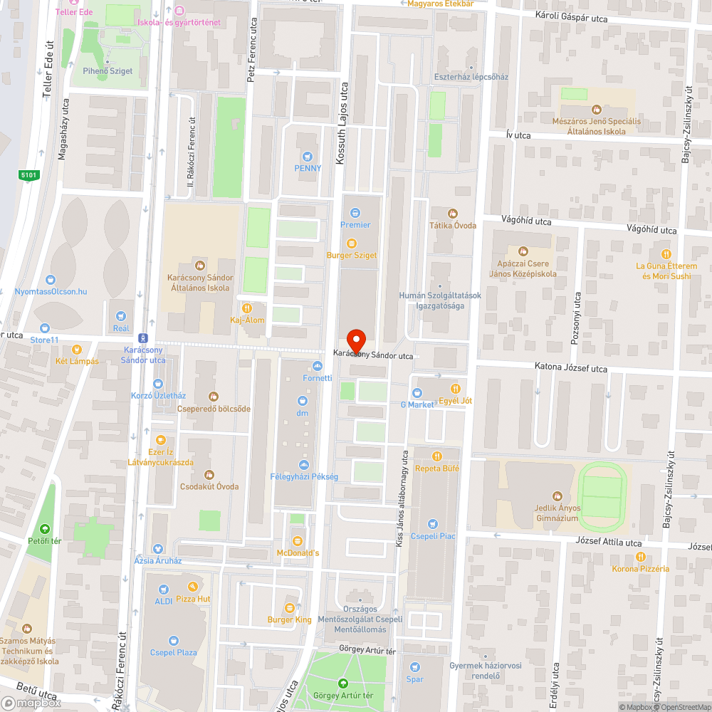 Közműfedő elmozdult bejelentés helye