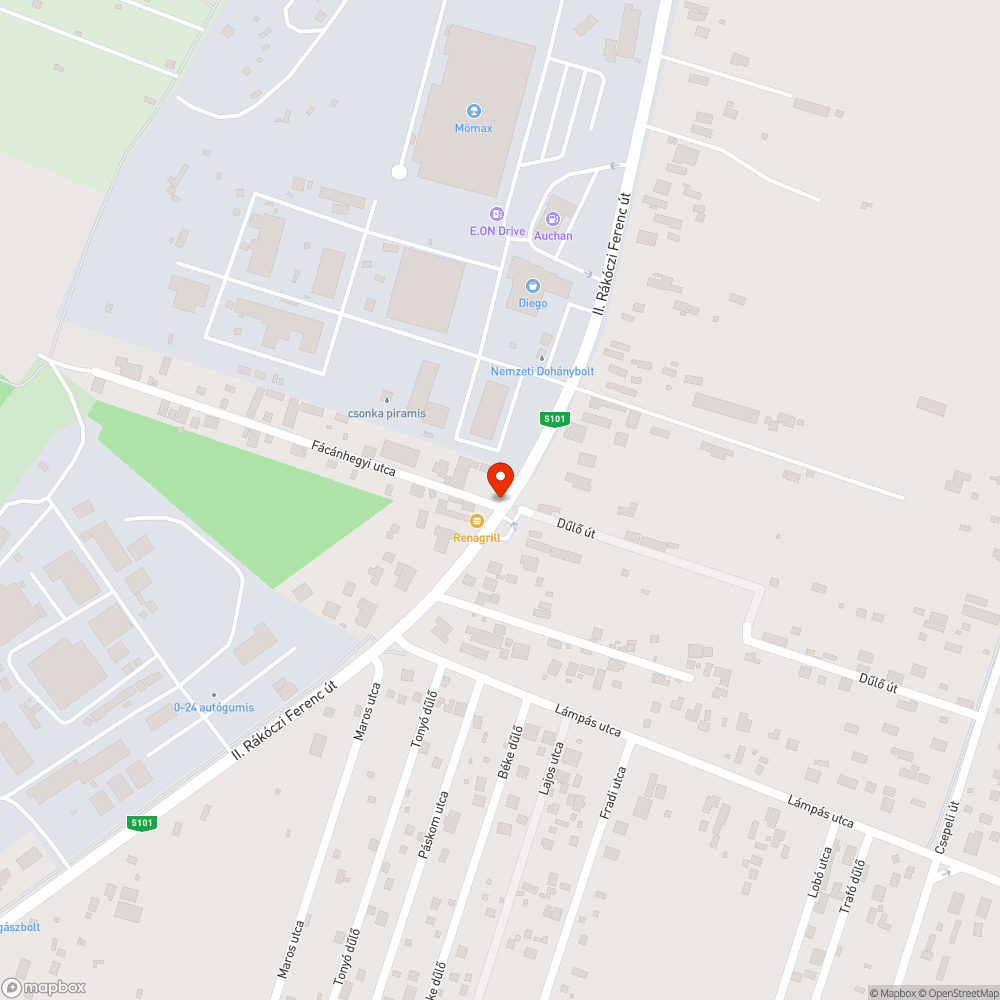 Hiányzó közepű elzárócsap-szerelvény bejelentés helye