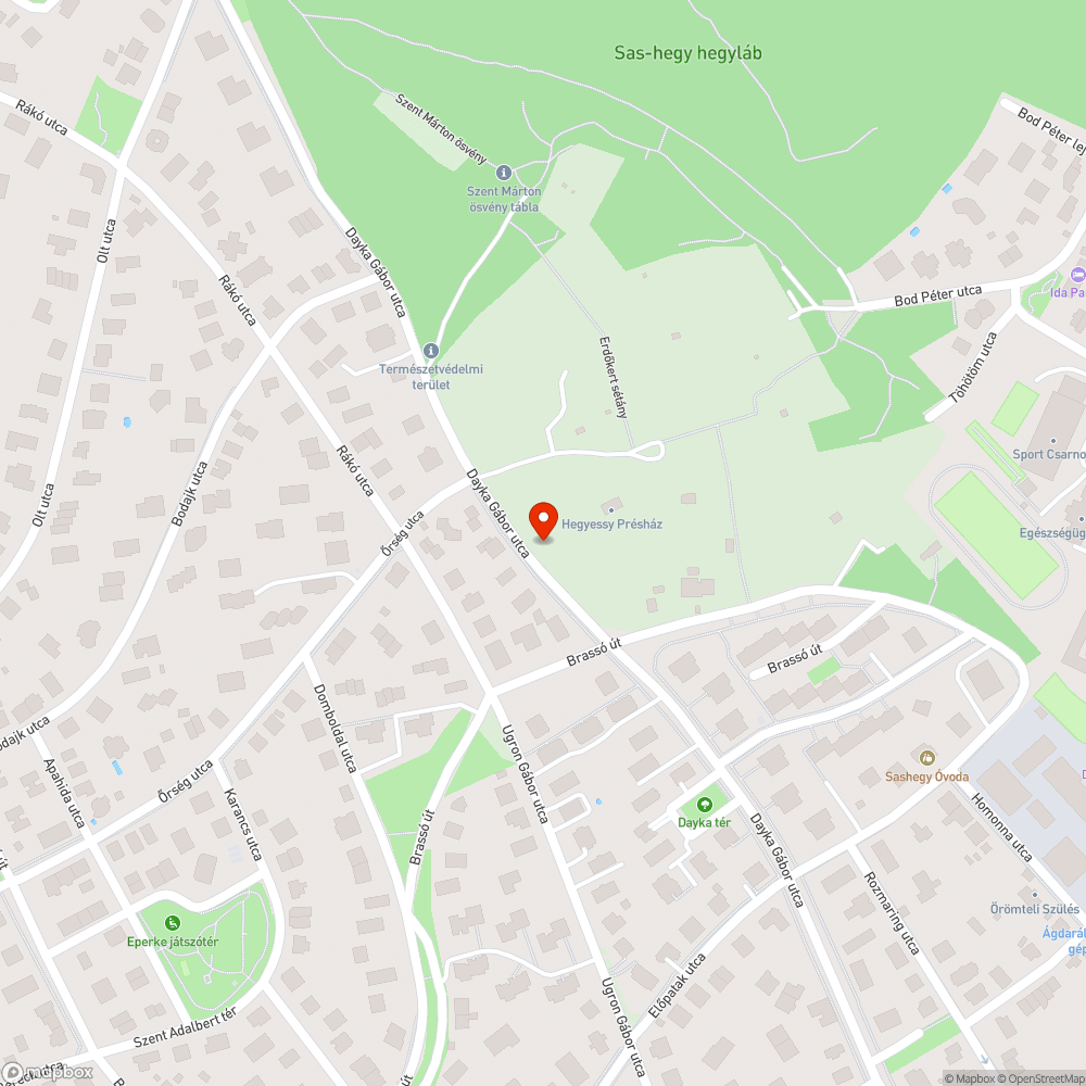 Barna Skoda zöldfelületen bejelentés helye