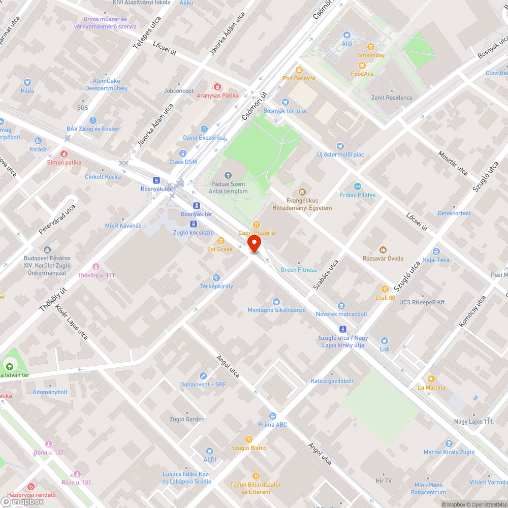 Hiányzó kijelölt gyalogos átkelőhely tábla bejelentés helye