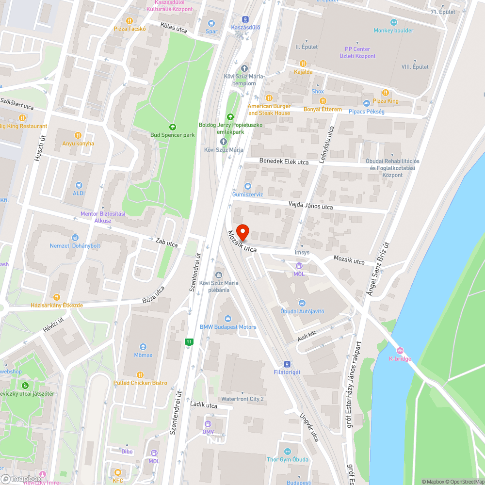 Borzasztó útviszonyok a híd alatt bejelentés helye