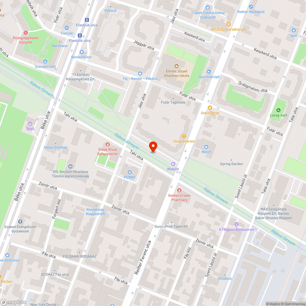 Veszélyes jelöletlen kerékpárút bejelentés helye