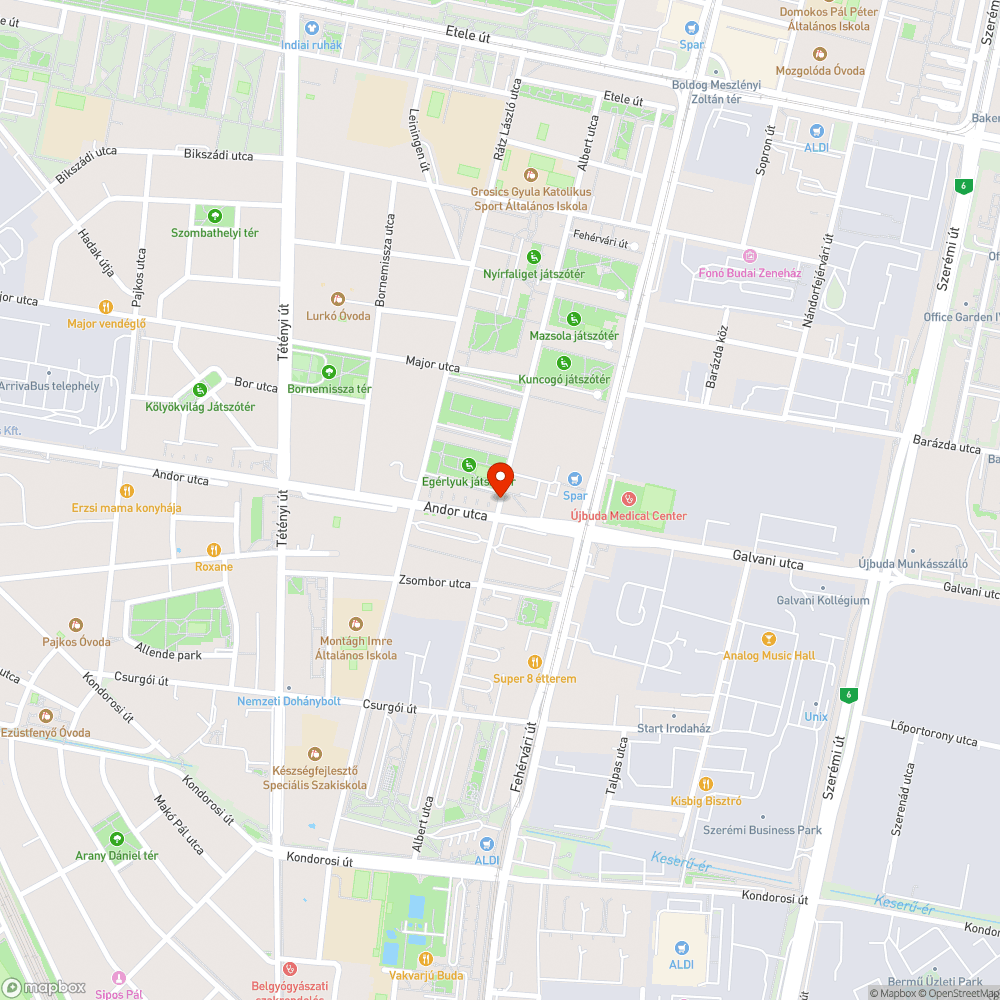 Kiszáradt fa bejelentés helye