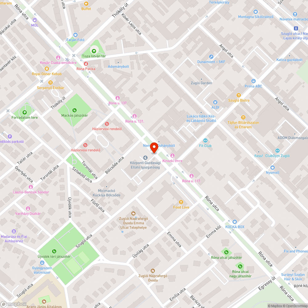 Szemetes csatornaszemek a Róna utcán bejelentés helye