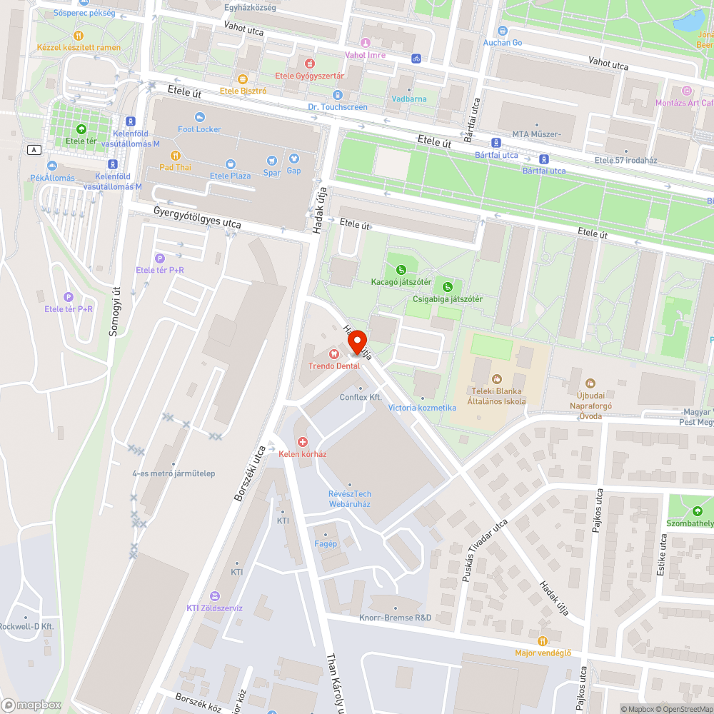 Beszakadt vízelvezető bejelentés helye