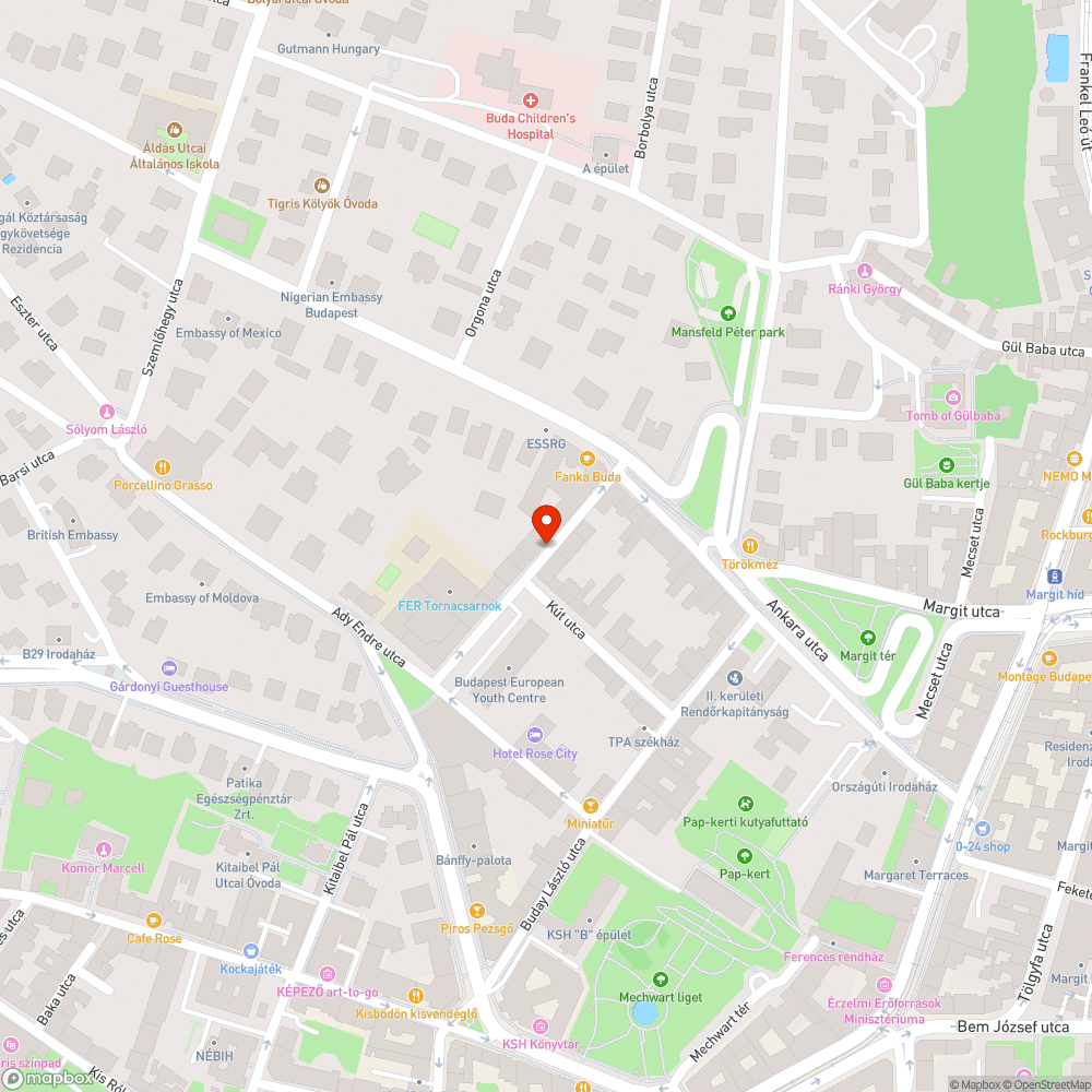 Nem működő utcai lámpa bejelentés helye