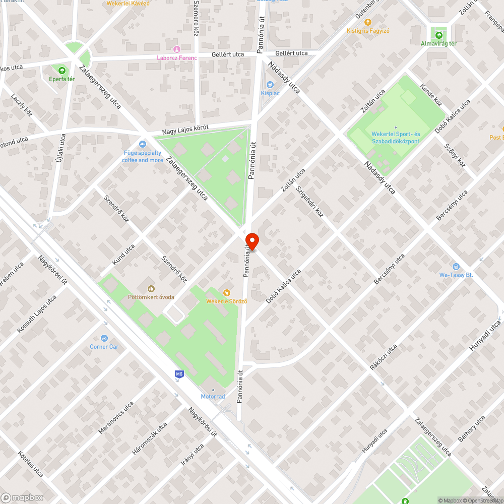 Kátyú bejelentés helye