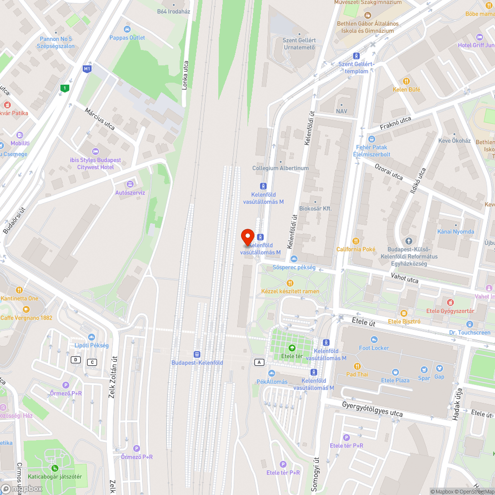 Kelenföld vasútállomásnál elhagyott épület bejelentés helye