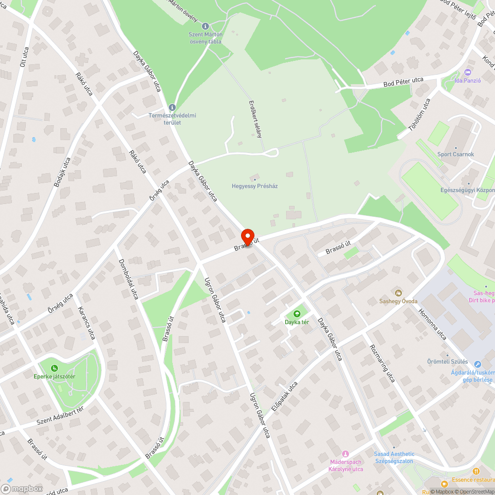 Kiszáradt fa bejelentés helye