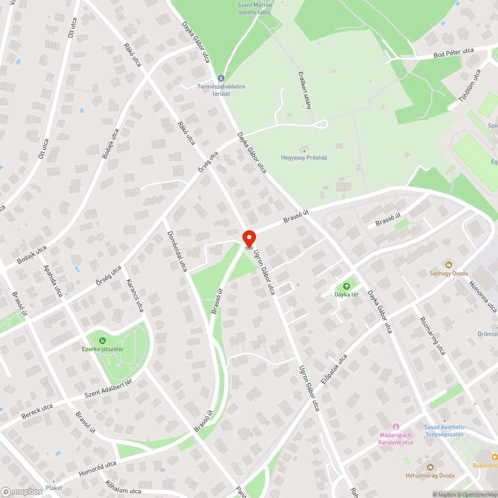 Szemét a fák között bejelentés helye