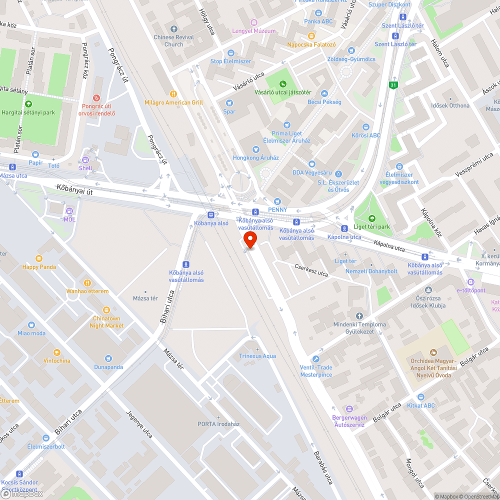 Buszmegálló bejelentés helye