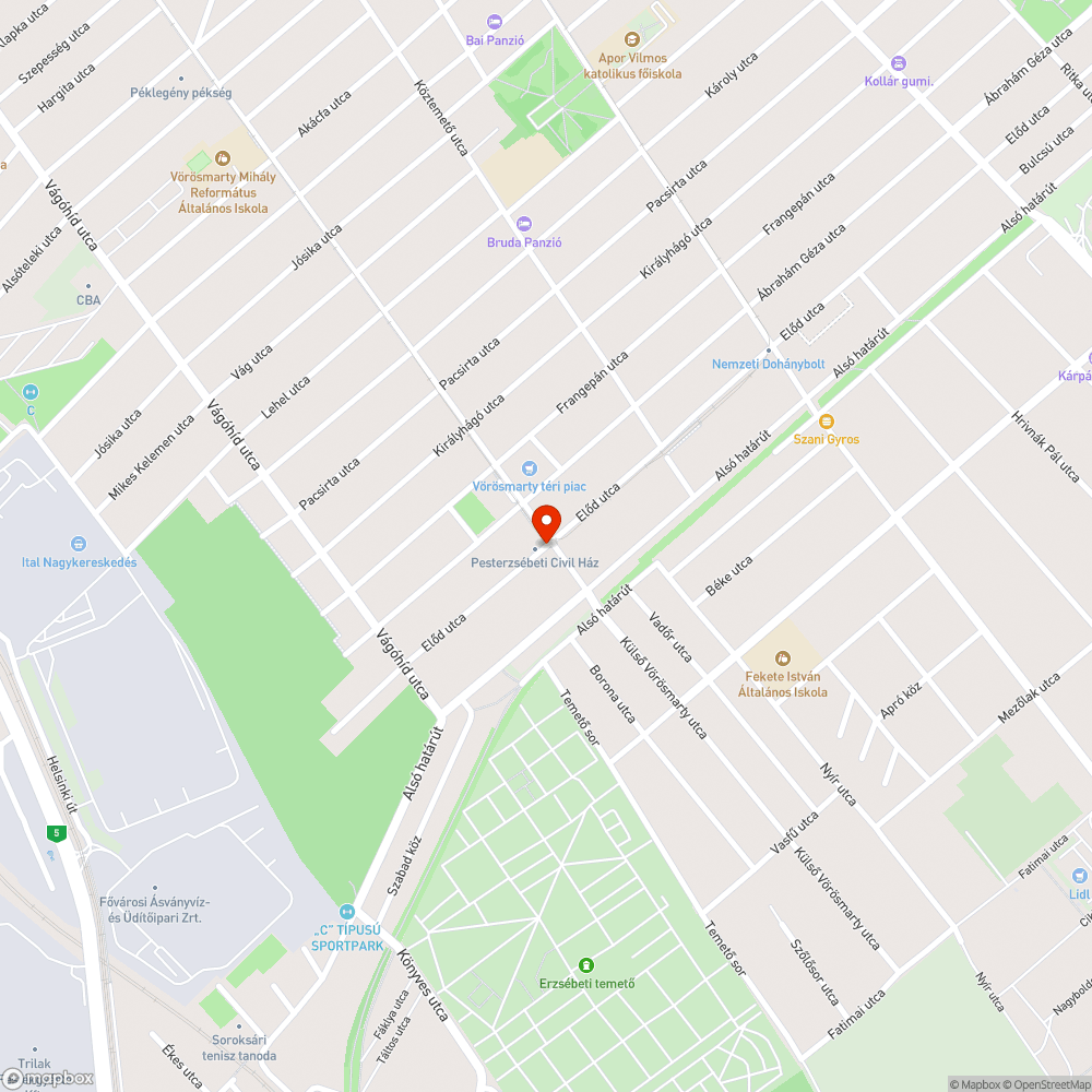 Kátyú-útsüllyedés bejelentés helye