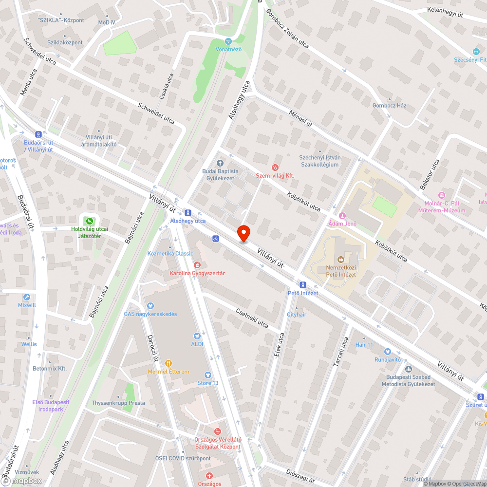 Elhagyott utcabútor bejelentés helye