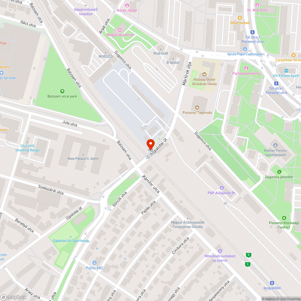 Járdán hagyott autó bejelentés helye