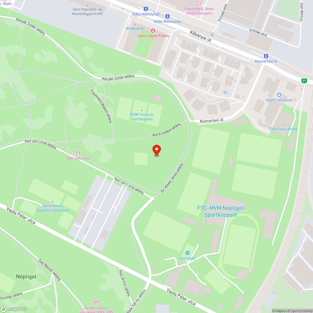 A népligeti nagy játszótér homokozójának állapota bejelentés helye