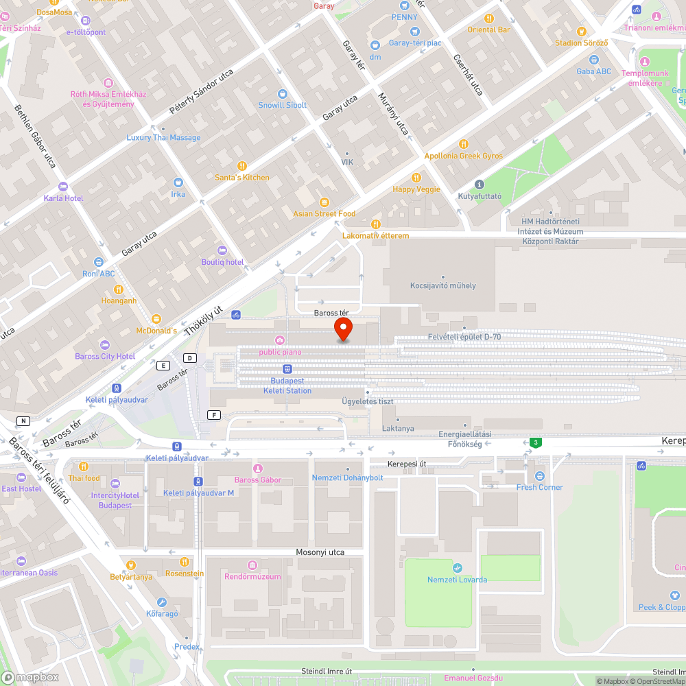 Keleti büfé bejelentés helye