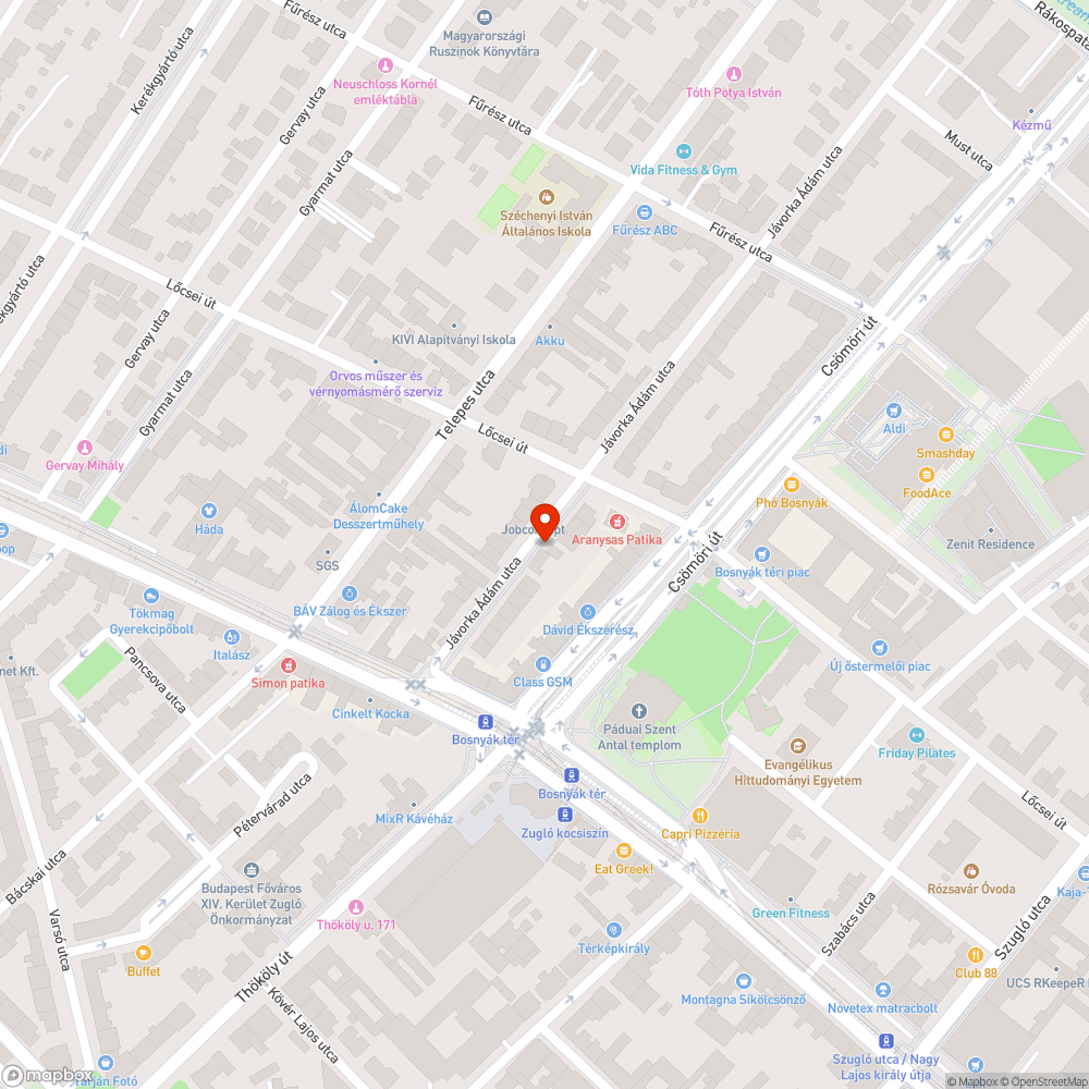 Széklet a járdán bejelentés helye